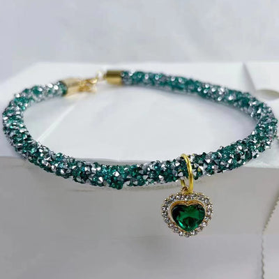 Collar Gato con Dije Corazón de Cristales Brillantes - Accesorio Reflectante para Mascotas - Image 19