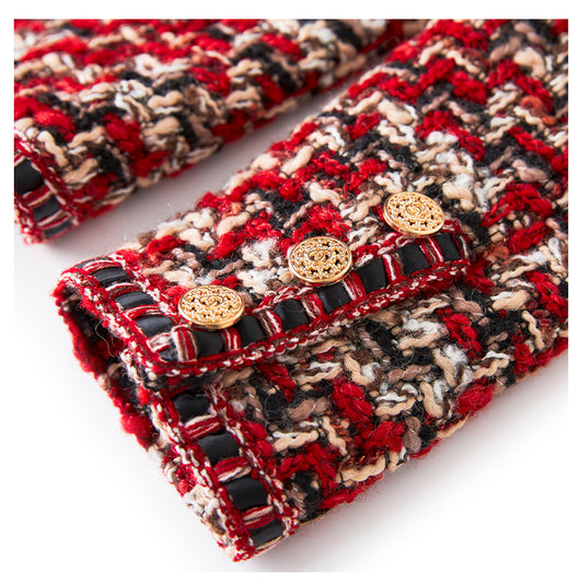Chaqueta Tweed Corta Celebrity Rojo Intenso - Image 7