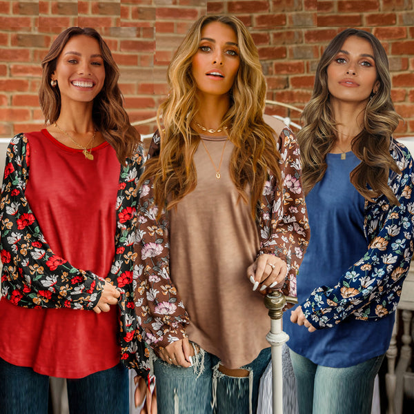 Blusa Ligera Cuello Redondo para Mujer - Perfecta para Primavera, Otoño e Invierno