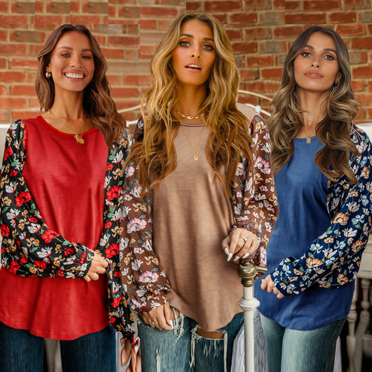 Blusa Ligera Cuello Redondo para Mujer - Perfecta para Primavera, Otoño e Invierno