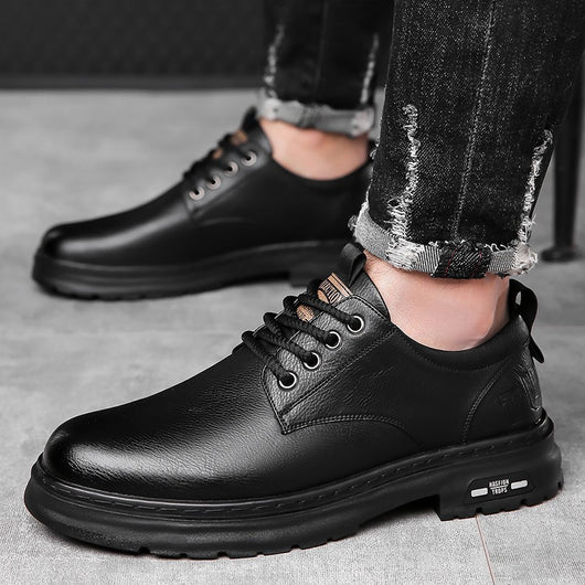 Zapatos Casuales de Cuero para Hombre con Diseño Retro - Image 2