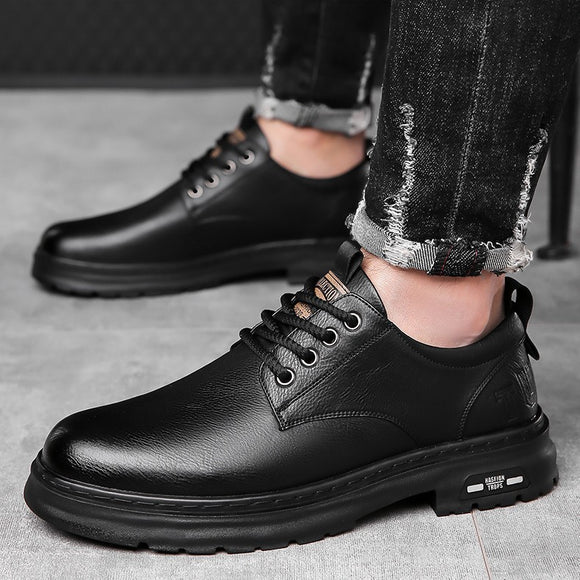Zapatos Casuales de Cuero para Hombre con Diseño Retro