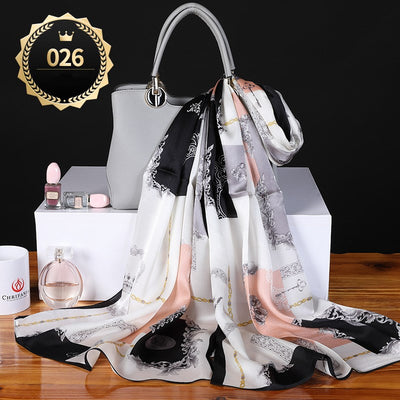 Chal Otoño Invierno Mujer Satén Liso Crepe Elegante - Image 5