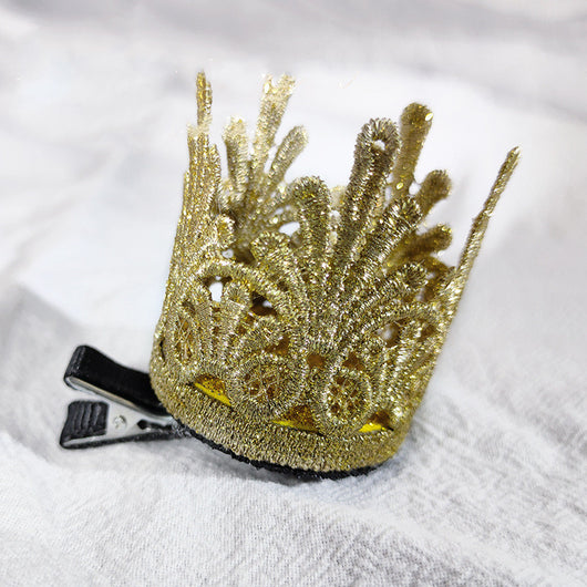 Pasador Corona Princesa con Encaje 3D para Niñas - Image 10