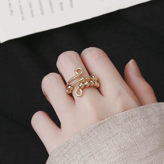 Anillo Antiestrés Doble Capa Ajustable con Retención de Color - Image 6