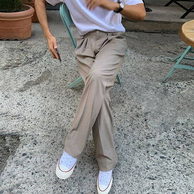 Pantalón Recto Oversize con Efecto Drapeado para Hombre - Image 8
