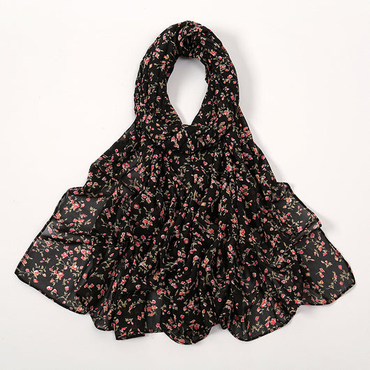 Pañuelo Ligero de Gasa Estampado Floral para Primavera y Verano - Image 21