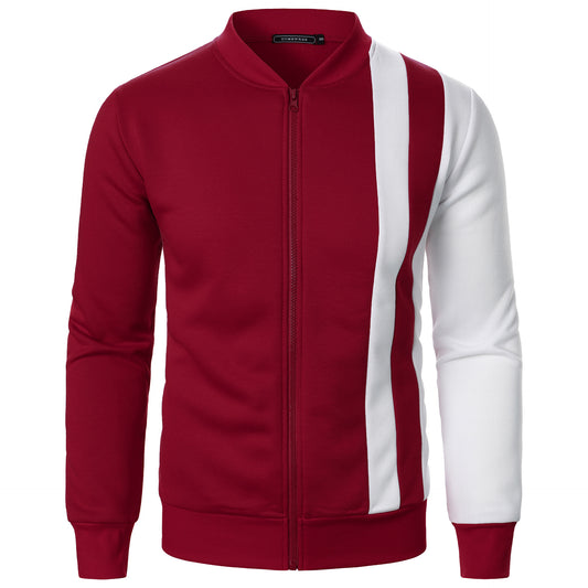 Chaqueta Hoodie Multicolor con Cierre y Cuello Alto