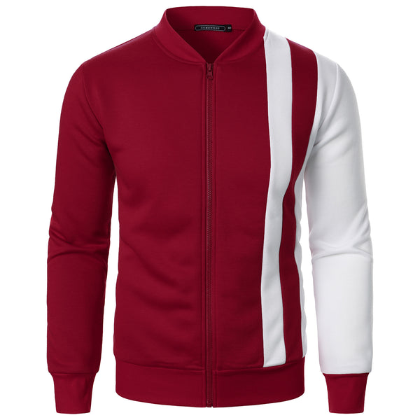 Chaqueta Hoodie Multicolor con Cierre y Cuello Alto