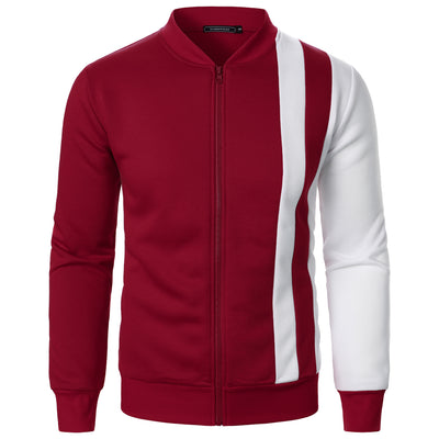 Chaqueta Hoodie Multicolor con Cierre y Cuello Alto