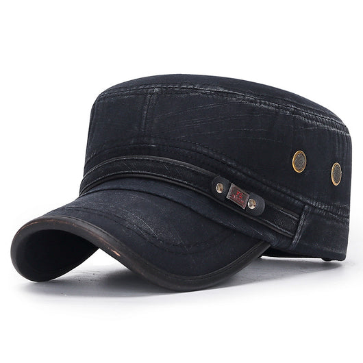 Gorra Vintage de Algodón con Detalles en Cuero Desgastado - Image 10