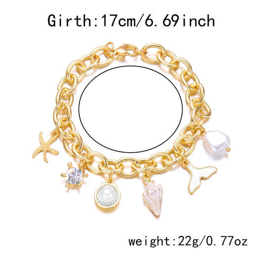 Collar y Pulsera de Perlas con Colgantes de Concha y Estrella de Mar - Image 10