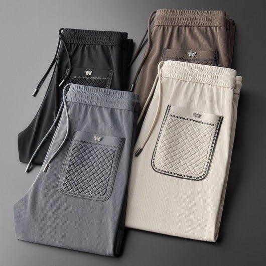 Pantalones Deportivos Casual de Lujo con Bordado de Marca y Tobillo Ajustable - Image 9