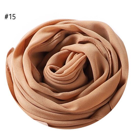 Pañuelo de Gasa Perlada en Colores Sólidos - Cobertura Elegante Monocromática - Image 19