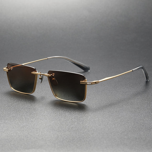 Óculos de Sol Polarizados de Titânio Puro DTX416 com Opção de Lentes para Miopia Feminino