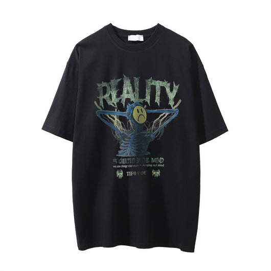 Camiseta Manga Corta con Estampado Calavera para Hombre - Image 5
