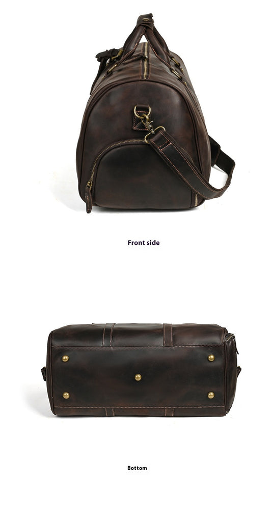 Bolsa Mensajero de Cuero para Viajes - Gran Capacidad Portátil - Image 15