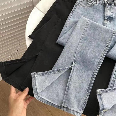 Jeans de Cintura Alta con Abertura en el Ruedo para Mujer - Image 15