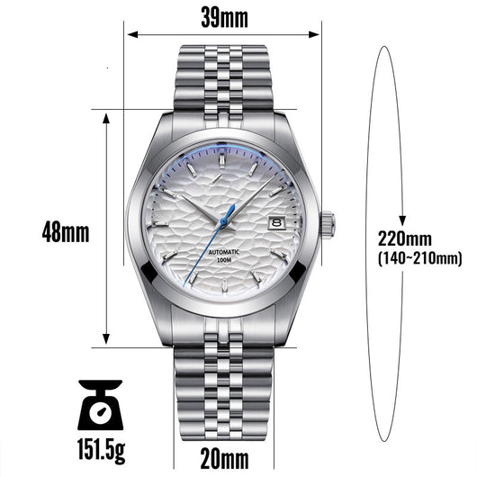 Reloj Mecánico de Acero Inoxidable Resistente al Agua para Hombre - Image 7