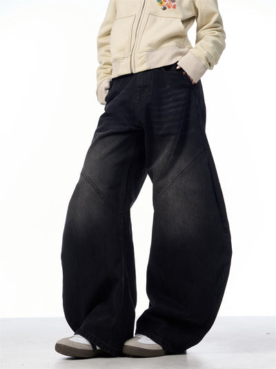 Pantalones Vaqueros Retro Negros Rectos Oversize para Mujer - Image 17