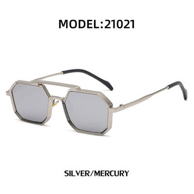 Gafas de Sol Steampunk Marco Poligonal Compacto - Image 3