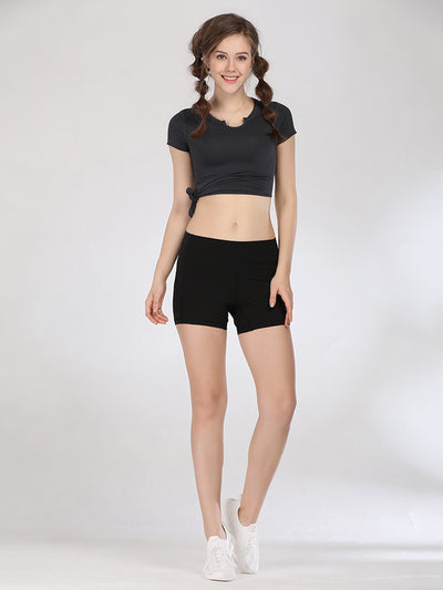 Conjunto de Yoga Ajustado de Manga Corta - Image 10