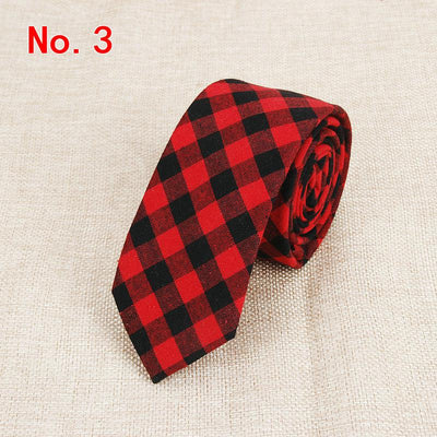 Corbata de Algodón a Cuadros para Hombre - Image 21