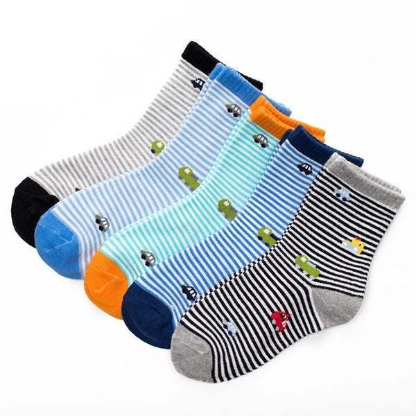 Pack 5 Pares Calcetines de Algodón con Resorte