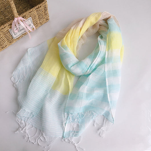 Pañuelo Ligero de Algodón y Lino para Primavera Verano