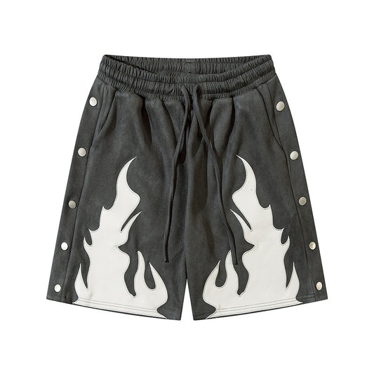 Shorts Contraste Terciopelo Flame con Solapa Doble - Image 2