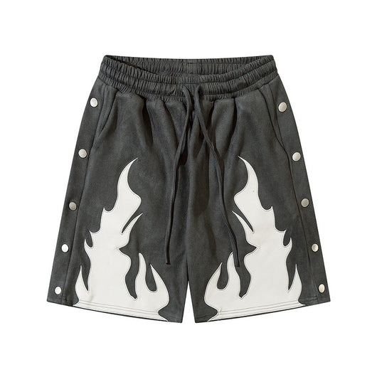 Shorts Contraste Terciopelo Flame con Solapa Doble - Image 2
