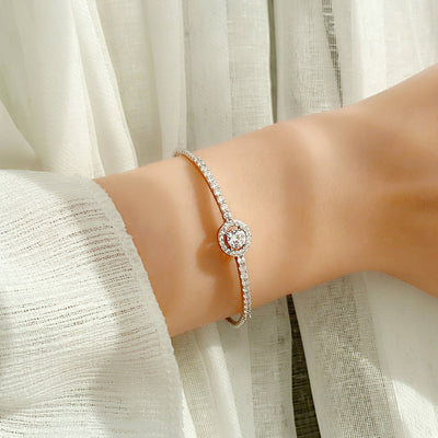 Pulsera de Plata 925 con Moissanita - Diseño Coreano Elegante para Mujer - Image 4