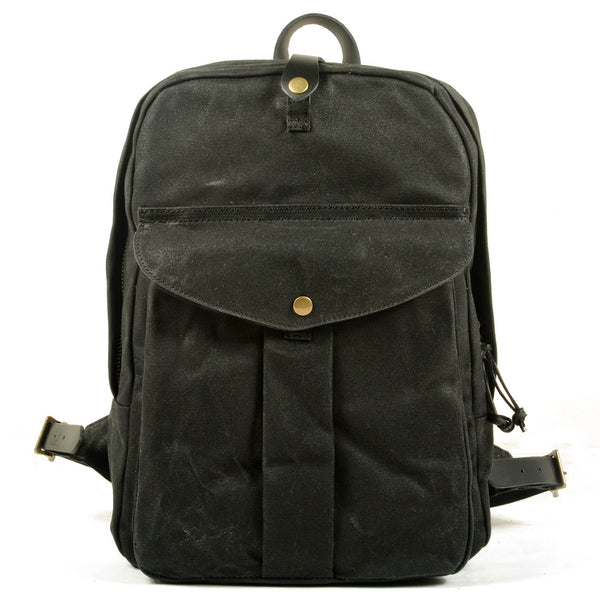 Mochila de Lona Retro con Gran Capacidad para Aventuras al Aire Libre - Image 7
