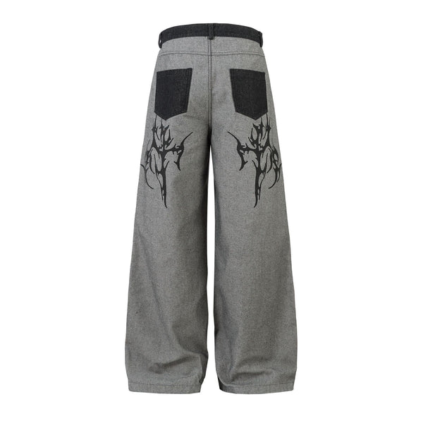 Pantalones Vaqueros Anchos Estilo Americano para Hombre