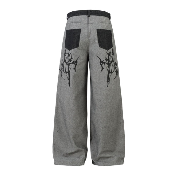Pantalones Vaqueros Anchos Estilo Americano para Hombre