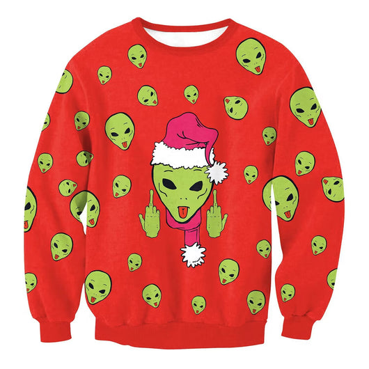 Suéter Navideño Unisex con Estampado 3D de Cuello Redondo - Image 9