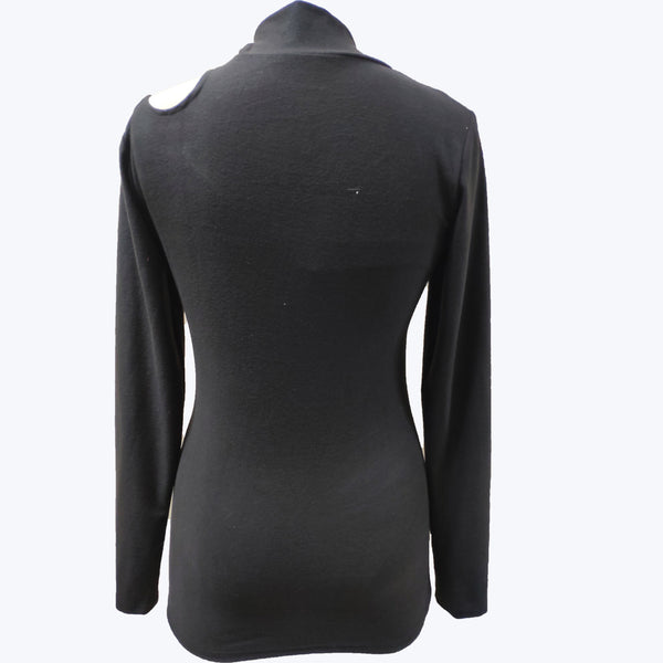 Blusa Sexy Ajustada con Diseño de Corazón Calado y Encaje Delgado