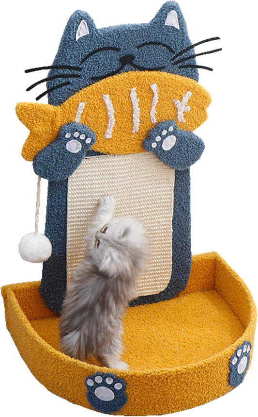 Rascador de Sisal para Gatos con Pelota Colgante y Cama Integrada - Image 2