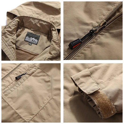 Chaqueta Outdoor Impermeable de Color Sólido para Hombre - Image 9