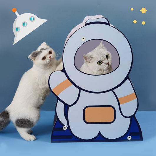 Nido Corrugado para Gatos Astronauta Grande con Tabla de Agarre - Image 5