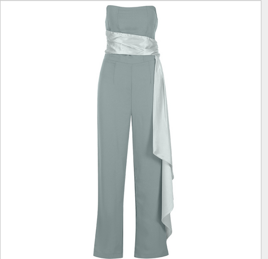 Jumpsuit Palazzo Mujer Cuello V - Diseño Rejuvenecedor Tendencia Net