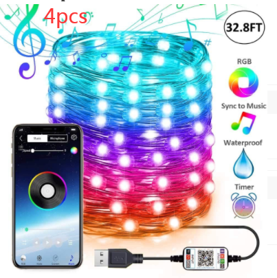 Luces LED Personalizadas para Árbol de Navidad - Cadena de Luces Decorativas - Image 10