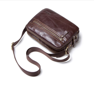 Bolso Mensajero de Cuero Angel Estilo Coreano para Hombre - Image 4