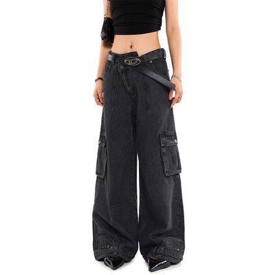 Jeans de Trabajo Oversize con Abertura Oblicua Retro Deconstruido - Image 13
