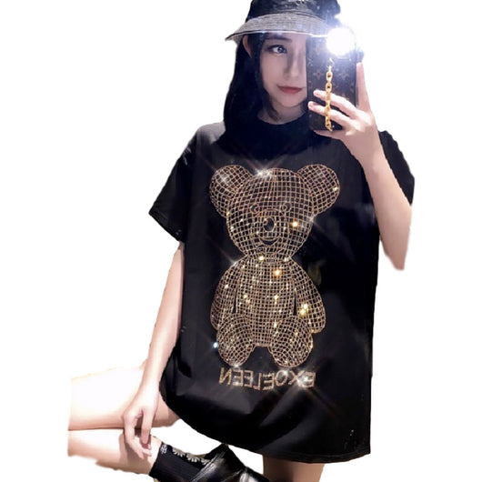 Playera Diamante Brillante Dorada Mediana para Mujer - Image 9
