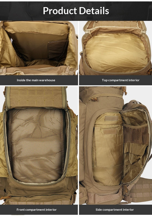 Mochila Táctica Expedition 90L Impermeable y Transpirable para Viajes Extremos - Image 12