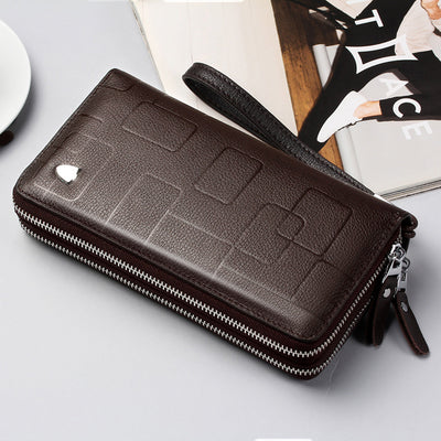 Billetera de Cuero Genuino para Hombre con Cierre de Cremallera Larga - Image 12