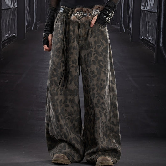 Pantalones Anchos Estampado Leopardo American Street