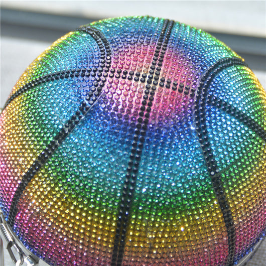 Bolso de Fiesta con Diseño de Baloncesto y Cristales Brillantes - Image 7