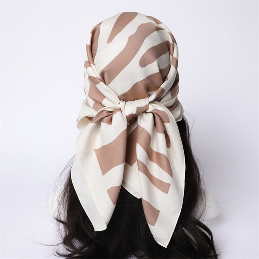 Chal Hijab Protector Solar con Bloques de Color Floral - Image 39
